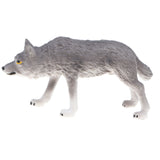 Maxbell 2x Plastic Animal Model Figurines for Kids Gift Home Decor - Grey Wolves