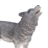 Maxbell 2x Plastic Animal Model Figurines for Kids Gift Home Decor - Grey Wolves