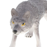 Maxbell 2x Plastic Animal Model Figurines for Kids Gift Home Decor - Grey Wolves