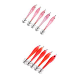 Maxbell 10pcs Squid Lure Jig Hook Lure Hard Plastic Baits Glow in Dark Fishing Tool