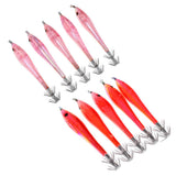 Maxbell 10pcs Squid Lure Jig Hook Lure Hard Plastic Baits Glow in Dark Fishing Tool