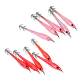 Maxbell 10pcs Squid Lure Jig Hook Lure Hard Plastic Baits Glow in Dark Fishing Tool