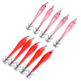 Maxbell 10pcs Squid Lure Jig Hook Lure Hard Plastic Baits Glow in Dark Fishing Tool