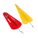 Maxbell 2pcs Trolling Diving Board with Lead Sinker Fishing Diver Board Yellow Red