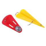 Maxbell 2pcs Trolling Diving Board with Lead Sinker Fishing Diver Board Yellow Red