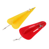 Maxbell 2pcs Trolling Diving Board with Lead Sinker Fishing Diver Board Yellow Red