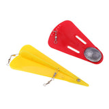 Maxbell 2pcs Trolling Diving Board with Lead Sinker Fishing Diver Board Yellow Red