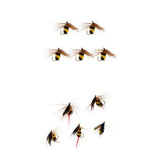 Maxbell 10pcs Bumble Bee Nymph Trout Flies Fly Fishing Hook Bionic Bee Insect Baits