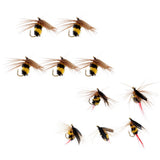 Maxbell 10pcs Bumble Bee Nymph Trout Flies Fly Fishing Hook Bionic Bee Insect Baits