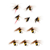 Maxbell 10pcs Bumble Bee Nymph Trout Flies Fly Fishing Hook Bionic Bee Insect Baits