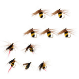 Maxbell 10pcs Bumble Bee Nymph Trout Flies Fly Fishing Hook Bionic Bee Insect Baits