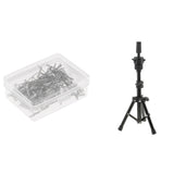 Maxbell Cosmetology Mannequin Manikin Practice Head Holder Tripod Stand+T Needle Pin