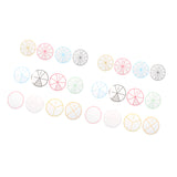 Maxbell 2 set of 24pcs Numbered Fractions Circles Math Chips Mathematics Number Toy