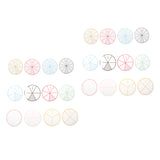 Maxbell 2 set of 24pcs Numbered Fractions Circles Math Chips Mathematics Number Toy