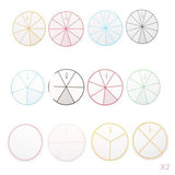 Maxbell 2 set of 24pcs Numbered Fractions Circles Math Chips Mathematics Number Toy
