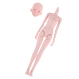 Maxbell Doll Head Sculpt & Nude Doll Female Ball-Jointed Doll Body Parts for 1/4 Bjd