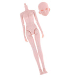 Maxbell Doll Head Sculpt & Nude Doll Female Ball-Jointed Doll Body Parts for 1/4 Bjd
