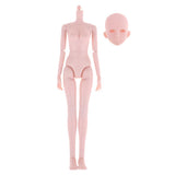 Maxbell Doll Head Sculpt & Nude Doll Female Ball-Jointed Doll Body Parts for 1/4 Bjd