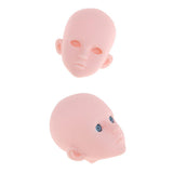 Maxbell 2 Pieces 1/4 Female Bjd Doll Head Sculpt Ball-Jointed Doll Body Parts