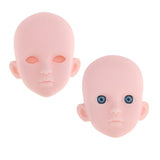 Maxbell 2 Pieces 1/4 Female Bjd Doll Head Sculpt Ball-Jointed Doll Body Parts