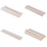 Maxbell 40 Pieces 4 Sizes Balsa Wood Unfinished Wood Round Stick Dowel Rod DIY Craft