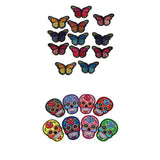 Maxbell 20pcs Mixed Embroidered Skull Butterfly Applique Sew Iron on Patches