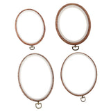 Maxbell 4pcs Plastic Oval Cross Stitch Hoops Needlework Embroidery Sewing Hoops