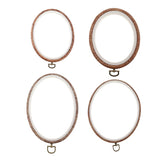 Maxbell 4pcs Plastic Oval Cross Stitch Hoops Needlework Embroidery Sewing Hoops