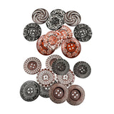 Maxbell 20cs Mixed Wooden 4 Holes Painted Sewing Buttons Craft DIY Scrapbooking