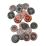 Maxbell 20cs Mixed Wooden 4 Holes Painted Sewing Buttons Craft DIY Scrapbooking