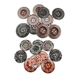 Maxbell 20cs Mixed Wooden 4 Holes Painted Sewing Buttons Craft DIY Scrapbooking