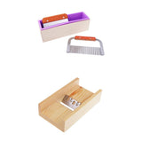 Maxbell 4 Pieces/set Silicone Soap Mold Loaf with Soap Cake Cutter Beveler Planer