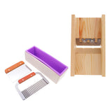 Maxbell 4 Pieces/set Silicone Soap Mold Loaf with Soap Cake Cutter Beveler Planer