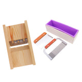 Maxbell 4 Pieces/set Silicone Soap Mold Loaf with Soap Cake Cutter Beveler Planer