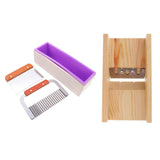 Maxbell 4 Pieces/set Silicone Soap Mold Loaf with Soap Cake Cutter Beveler Planer