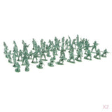 Maxbell 200 Pieces 4cm PP Toy Men figures  Men Accessories  Green