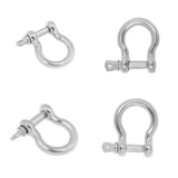 Maxbell 4Pcs Marine Boat Chain Rigging Bow Shackle 304 Stainless Steel 6mm & 8mm