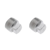 Maxbell 2Pcs Stainless Steel Garboard Drain Plug for Boats Marine 3/4" & 1/2"