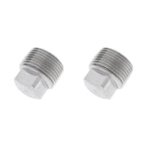 Maxbell 2Pcs Stainless Steel Garboard Drain Plug for Boats Marine 3/4" & 1/2"