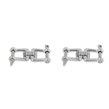 Maxbell 2Pcs 304 Marine Grade Stainless Steel Chain Anchor Swivel Jaw M8 M10