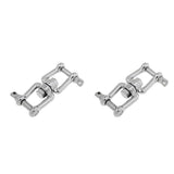 Maxbell 2Pcs 304 Marine Grade Stainless Steel Chain Anchor Swivel Jaw M8 M10