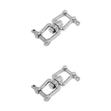 Maxbell 2Pcs 304 Marine Grade Stainless Steel Chain Anchor Swivel Jaw M8 M10