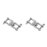 Maxbell 2Pcs 304 Marine Grade Stainless Steel Chain Anchor Swivel Jaw M8 M10