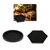 Maxbell 2 pcs Plastic Reptile lizard Gecko Vivarium Feeding Food Dish Feeder Bowl