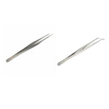 Maxbell 2 pcs 30cm Stainless Steel Tweezers Pet Insects Gardening Feeding Tool