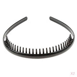 Maxbell 2pieces Phenovo Zigzag Hair Band Toothed Headband Women Men Hair Accessory