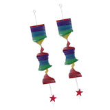 Maxbell 2Pc Rainbow Color Spiral Wind Twister Garden Park Tent Charm Hanging Spinner