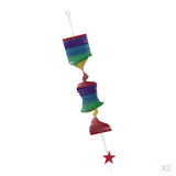 Maxbell 2Pc Rainbow Color Spiral Wind Twister Garden Park Tent Charm Hanging Spinner