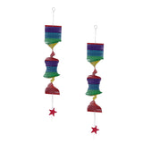 Maxbell 2Pc Rainbow Color Spiral Wind Twister Garden Park Tent Charm Hanging Spinner