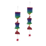Maxbell 2Pc Rainbow Color Spiral Wind Twister Garden Park Tent Charm Hanging Spinner